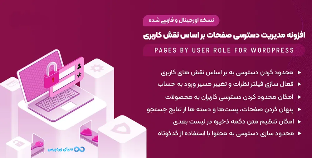 افزونه دسترسی کاربران بر اساس نقش به صفحات سایت Pages by User Roles
