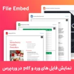 نمایش فایل های ورد و pdf در وردپرس با File Embed