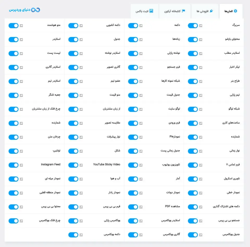 افزونه tm elementor addon