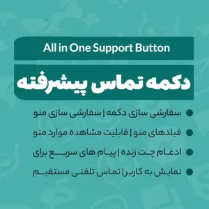افزونه دکمه های تماس با ما برای شبکه های اجتماعی - All in One Support Button