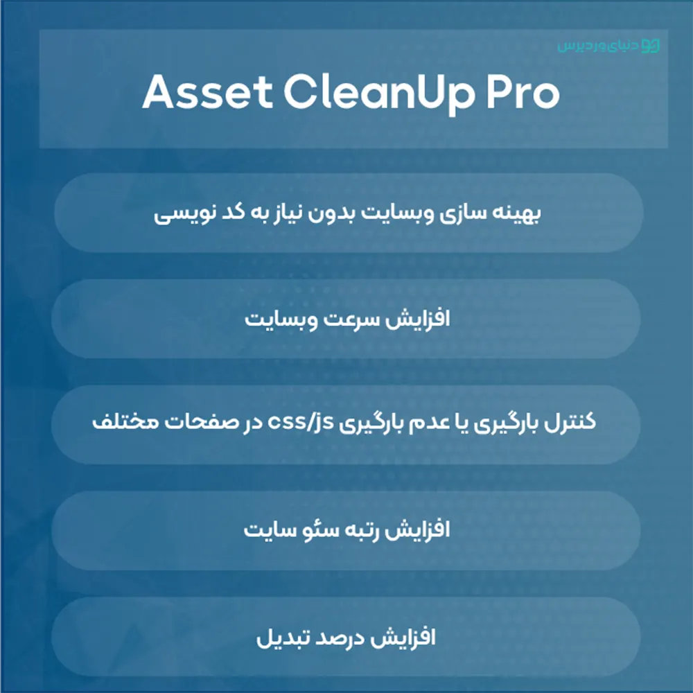 افزونه Asset CleanUp Pro - کم کردن حجم و افزایش سرعت لود سایت