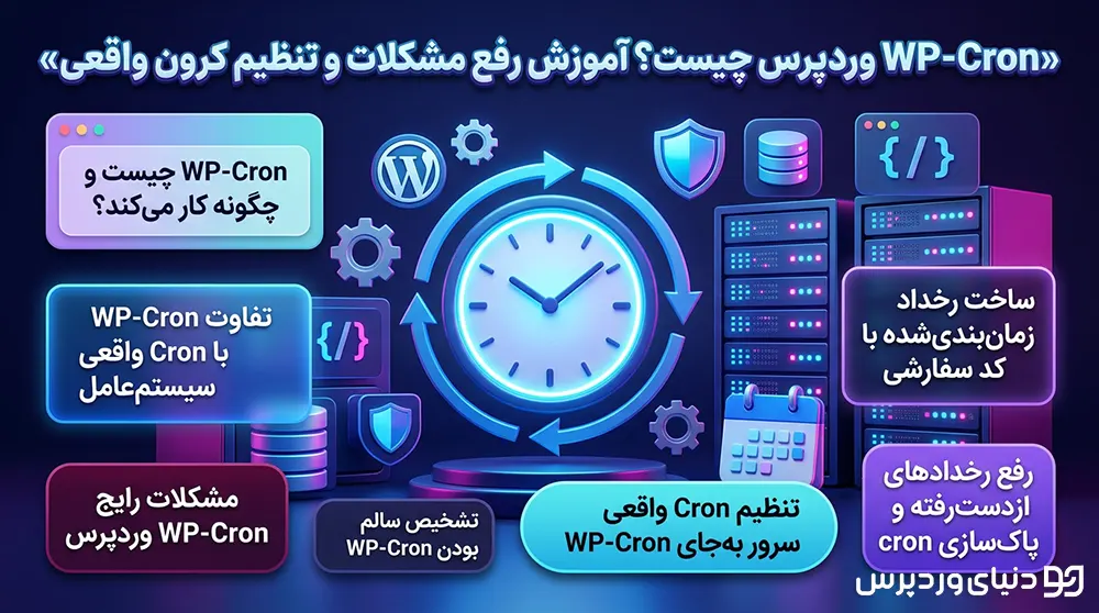 WP-Cron وردپرس چیست؟ آموزش رفع مشکلات و تنظیم کرون واقعی