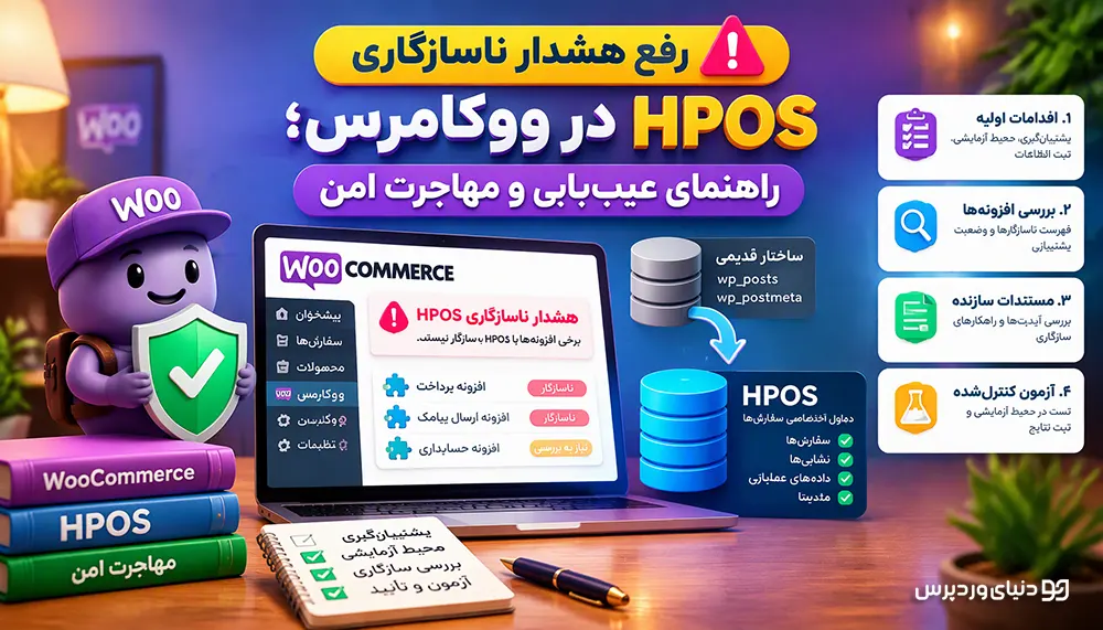 رفع هشدار ناسازگاری HPOS در ووکامرس؛ راهنمای عیب‌یابی و مهاجرت امن
